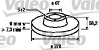 Handler.Part Brake disc Valeo 186462 1