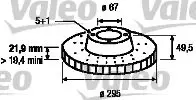 Handler.Part Brake disc Valeo 186460 1