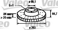 Handler.Part Brake disc Valeo 186315 1