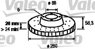 Handler.Part Brake disc Valeo 186289 1