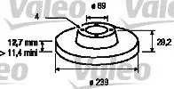 Handler.Part Brake disc Valeo 186257 1