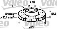 Handler.Part Brake disc Valeo 186255 1