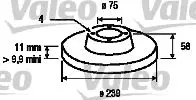 Handler.Part Brake disc Valeo 186240 1