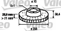 Handler.Part Brake disc Valeo 186191 1