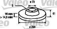 Handler.Part Brake disc Valeo 186136 1