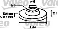 Handler.Part Brake disc Valeo 186118 1