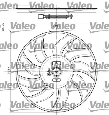 Handler.Part Fan, radiator Valeo 696350 1