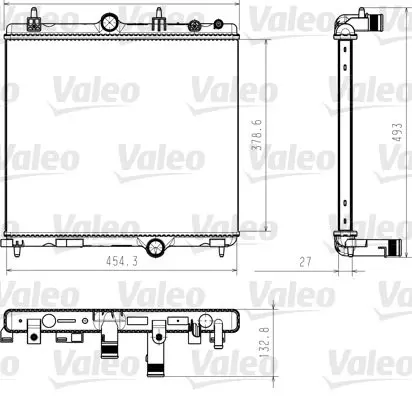 Handler.Part Radiator, engine cooling Valeo 735618 1