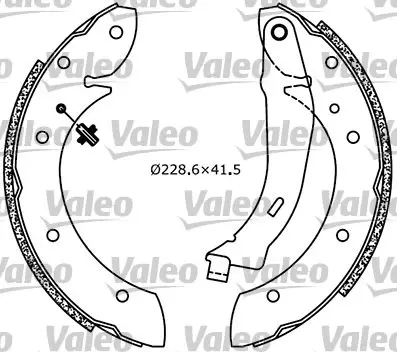 Handler.Part Brake shoe set Valeo 553855 1