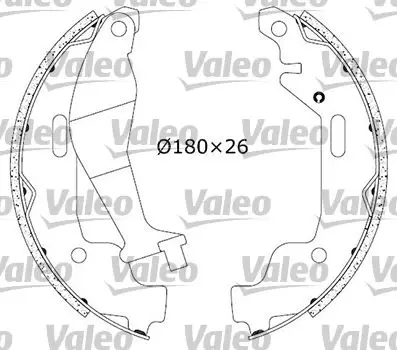 Handler.Part Brake shoe set Valeo 553870 1