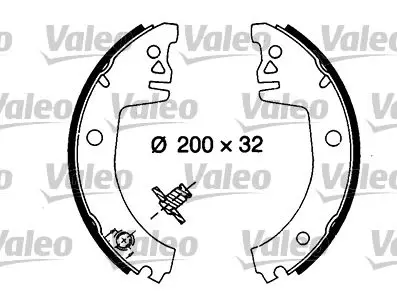 Handler.Part Brake shoe set Valeo 553758 1