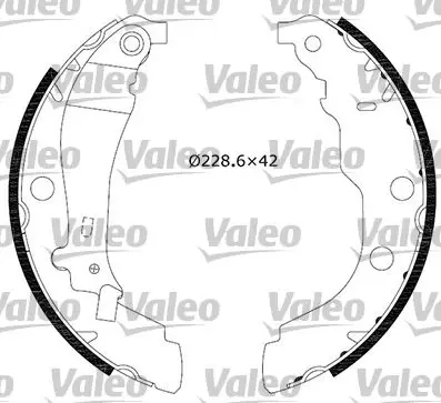 Handler.Part Brake shoe set Valeo 554636 1