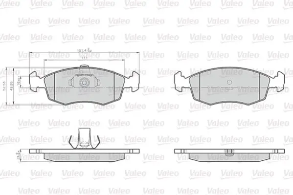 Handler.Part Brake pad set, disc brake Valeo 872907 1