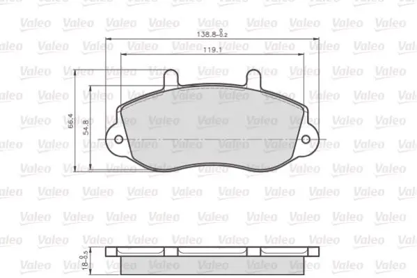 Handler.Part Brake pad set, disc brake Valeo 872302 1