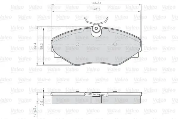 Handler.Part Brake pad set, disc brake Valeo 873099 1