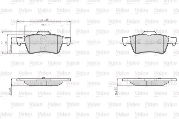 Handler.Part Brake pad set, disc brake Valeo 872482 2