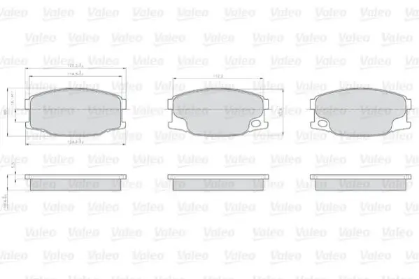 Handler.Part Brake pad set, disc brake Valeo 872242 1