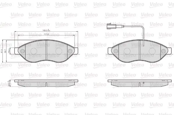 Handler.Part Brake pad set, disc brake Valeo 872468 2