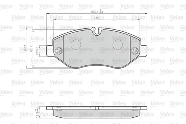 Handler.Part Brake pad set, disc brake Valeo 872229 1