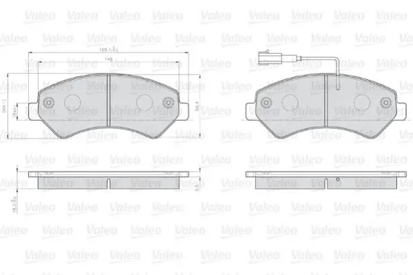 Handler.Part Brake pad set, disc brake Valeo 872466 2