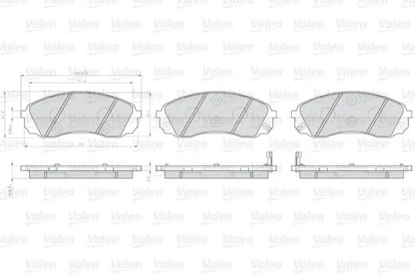 Handler.Part Brake pad set, disc brake Valeo 872597 1