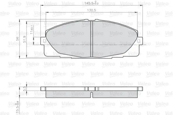 Handler.Part Brake pad set, disc brake Valeo 872680 1