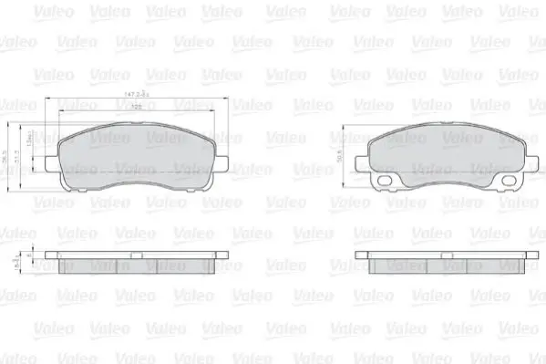 Handler.Part Brake pad set, disc brake Valeo 872238 1