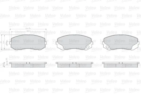 Handler.Part Brake pad set, disc brake Valeo 872249 1