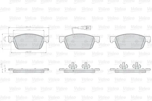 Handler.Part Brake pad set, disc brake Valeo 872623 1