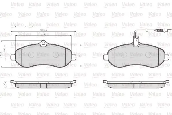 Handler.Part Brake pad set, disc brake Valeo 872595 2