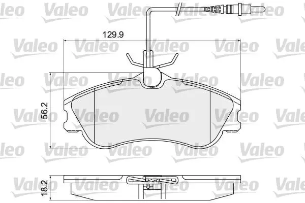 Handler.Part Brake pad set, disc brake Valeo 872124 2