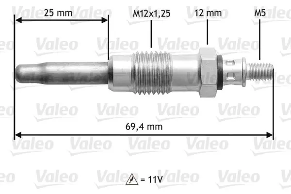 Handler.Part Glow plug Valeo 345107 1