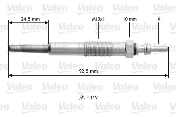 Handler.Part Glow plug Valeo 345109 1