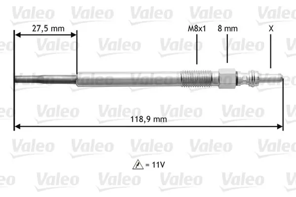 Handler.Part Glow plug Valeo 345118 1