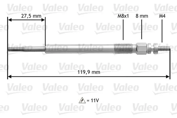 Handler.Part Glow plug Valeo 345123 1