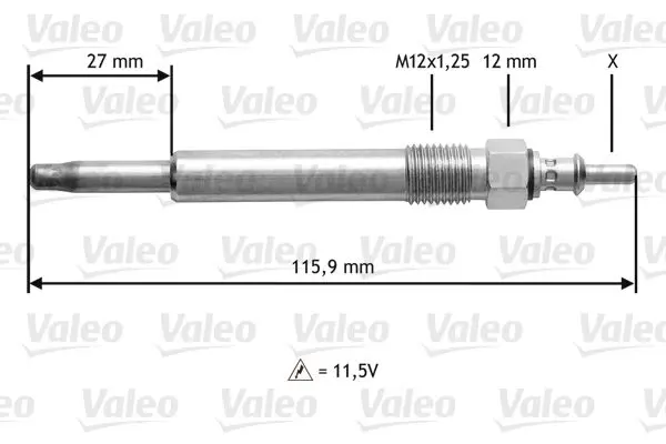 Handler.Part Glow plug Valeo 345129 1