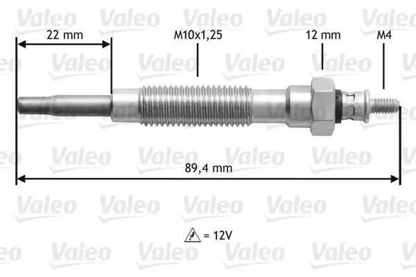 Handler.Part Glow plug Valeo 345149 1