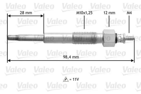 Handler.Part Glow plug Valeo 345155 1