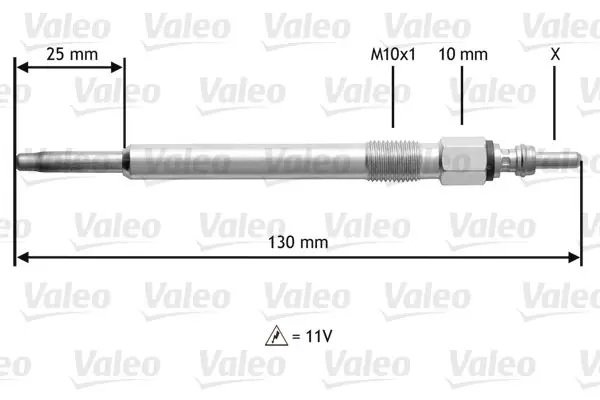 Handler.Part Glow plug Valeo 345166 1