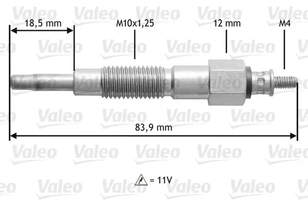 Handler.Part Glow plug Valeo 345180 1