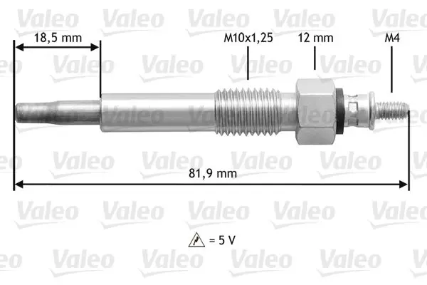 Handler.Part Glow plug Valeo 345205 1