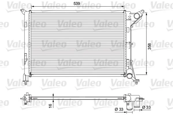 Handler.Part Radiator, engine cooling Valeo 701730 1