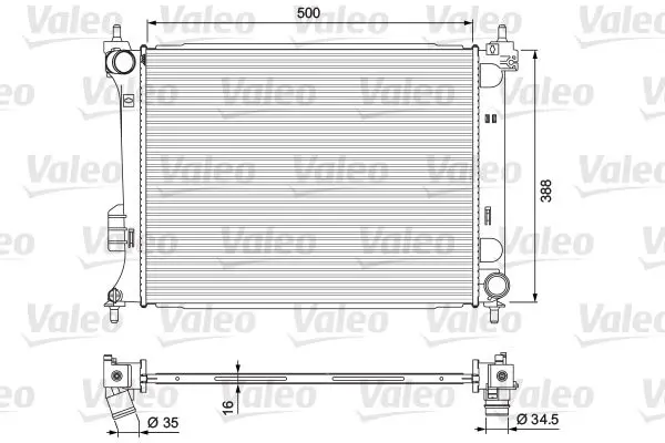 Handler.Part Radiator, engine cooling Valeo 701729 1