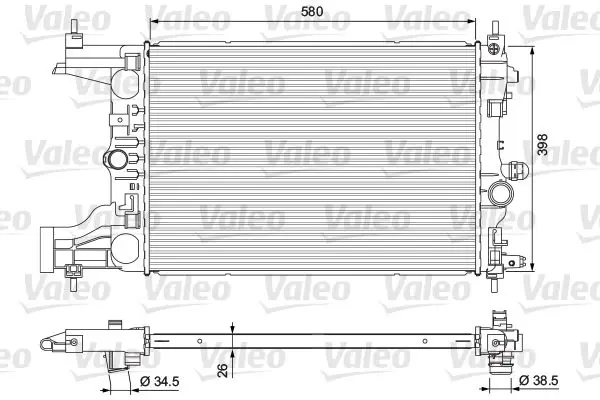 Handler.Part Radiator, engine cooling Valeo 701723 1