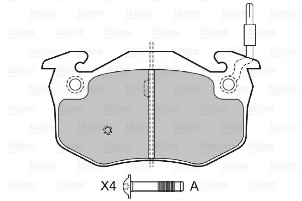 Handler.Part Brake pad set, disc brake Valeo 598158 2