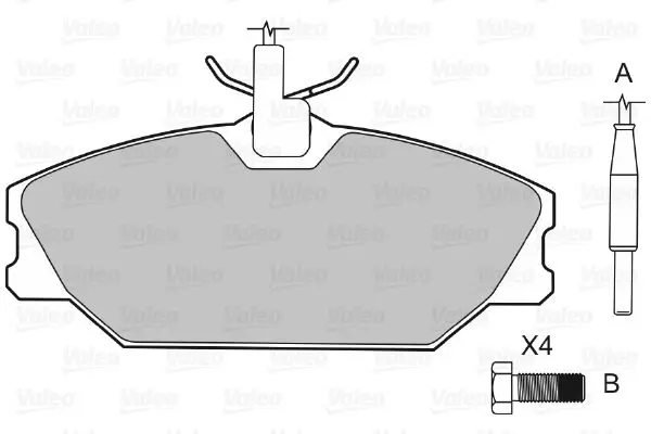 Handler.Part Brake pad set, disc brake Valeo 598473 2