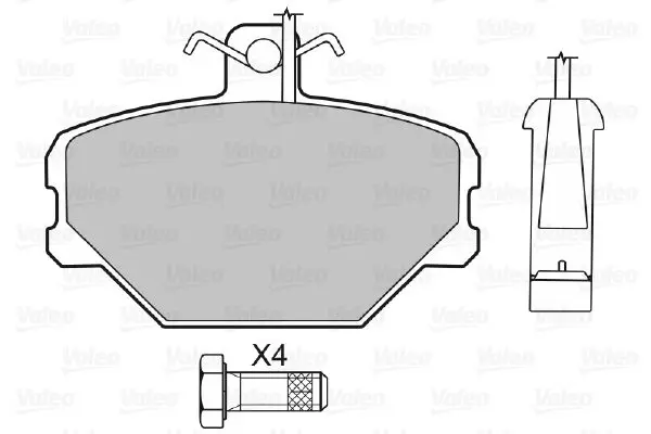 Handler.Part Brake pad set, disc brake Valeo 598095 2