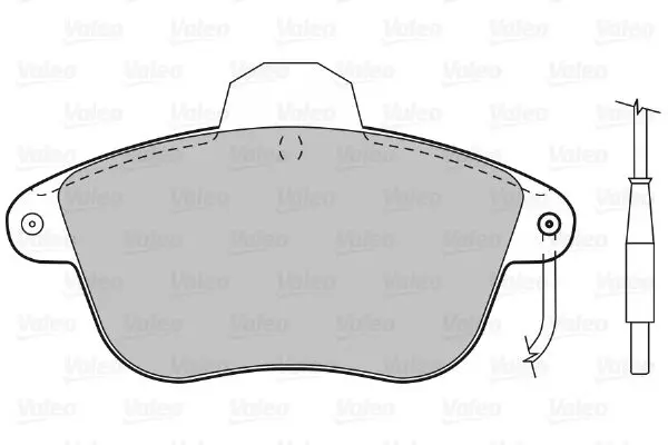 Handler.Part Brake pad set, disc brake Valeo 598280 2