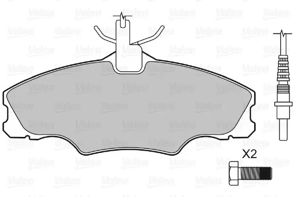 Handler.Part Brake pad set, disc brake Valeo 598068 2