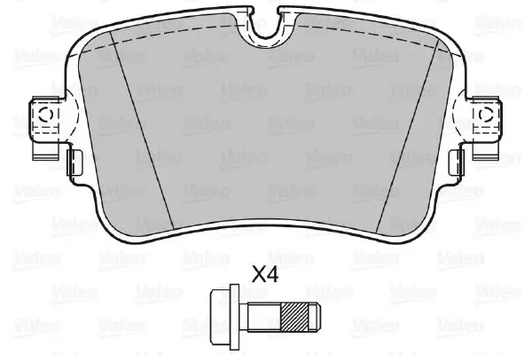 Handler.Part Brake pad set, disc brake Valeo 601496 2